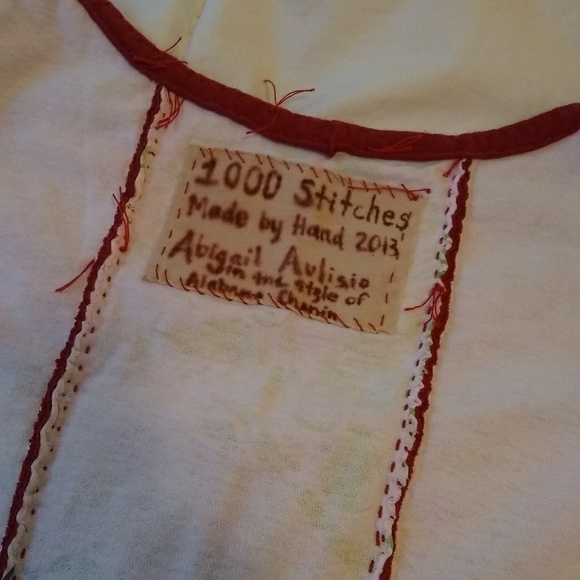 Alabama Chanin Style Corset Top Small - Picture 4 of 8